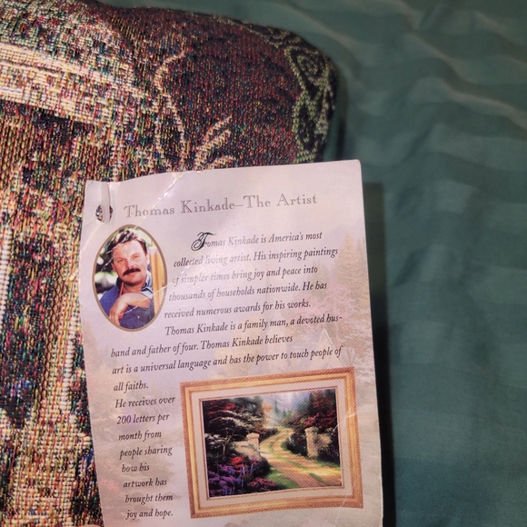 Thomas Kinkade "Garden Gazebo" Pillow - Picture 6 of 8